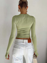 Brooklyn | Women Summer Long Sleeve Crop Top | The Bellemont Sisters Australia