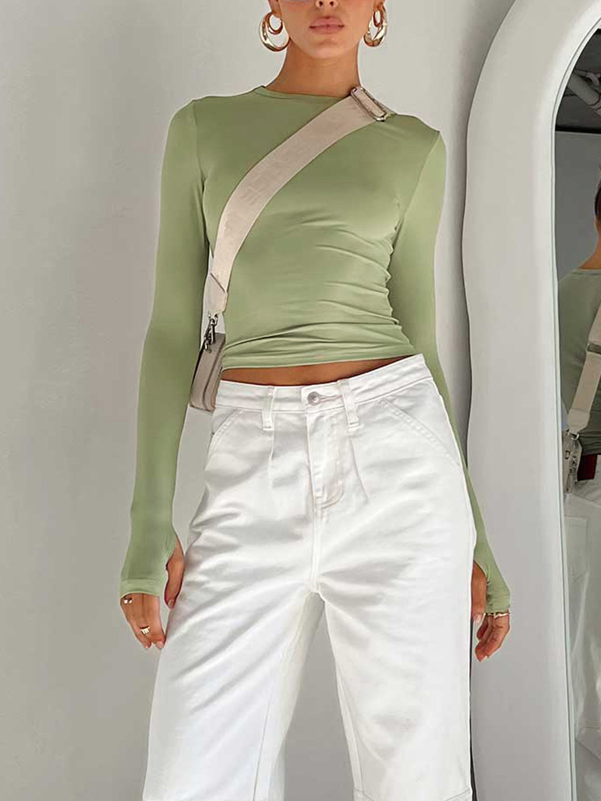 Brooklyn | Women Summer Long Sleeve Crop Top | The Bellemont Sisters Australia