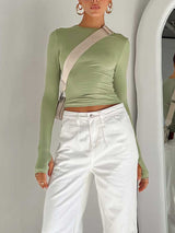Brooklyn | Women Summer Long Sleeve Crop Top | The Bellemont Sisters Australia