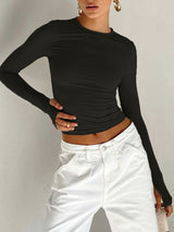 Brooklyn | Women Summer Long Sleeve Crop Top | The Bellemont Sisters Australia