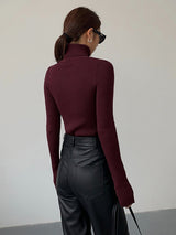 Hailey | Women’s Minimalist Slim Turtleneck Stretch Top | The Bellemont Sisters Australia
