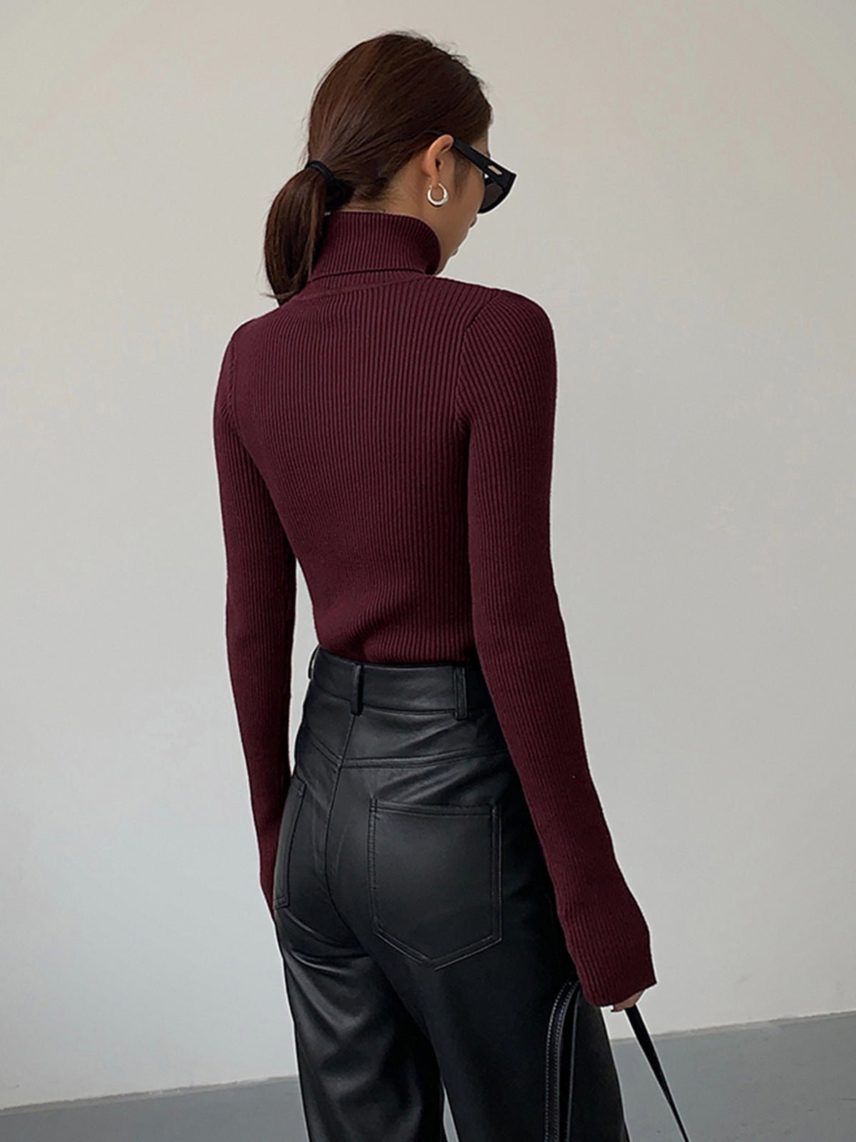 Hailey | Women’s Minimalist Slim Turtleneck Stretch Top | The Bellemont Sisters Australia