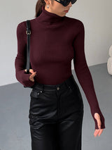 Hailey | Women’s Minimalist Slim Turtleneck Stretch Top | The Bellemont Sisters Australia