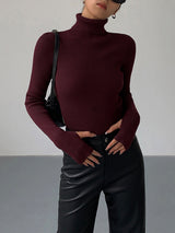 Hailey | Women’s Minimalist Slim Turtleneck Stretch Top | The Bellemont Sisters Australia