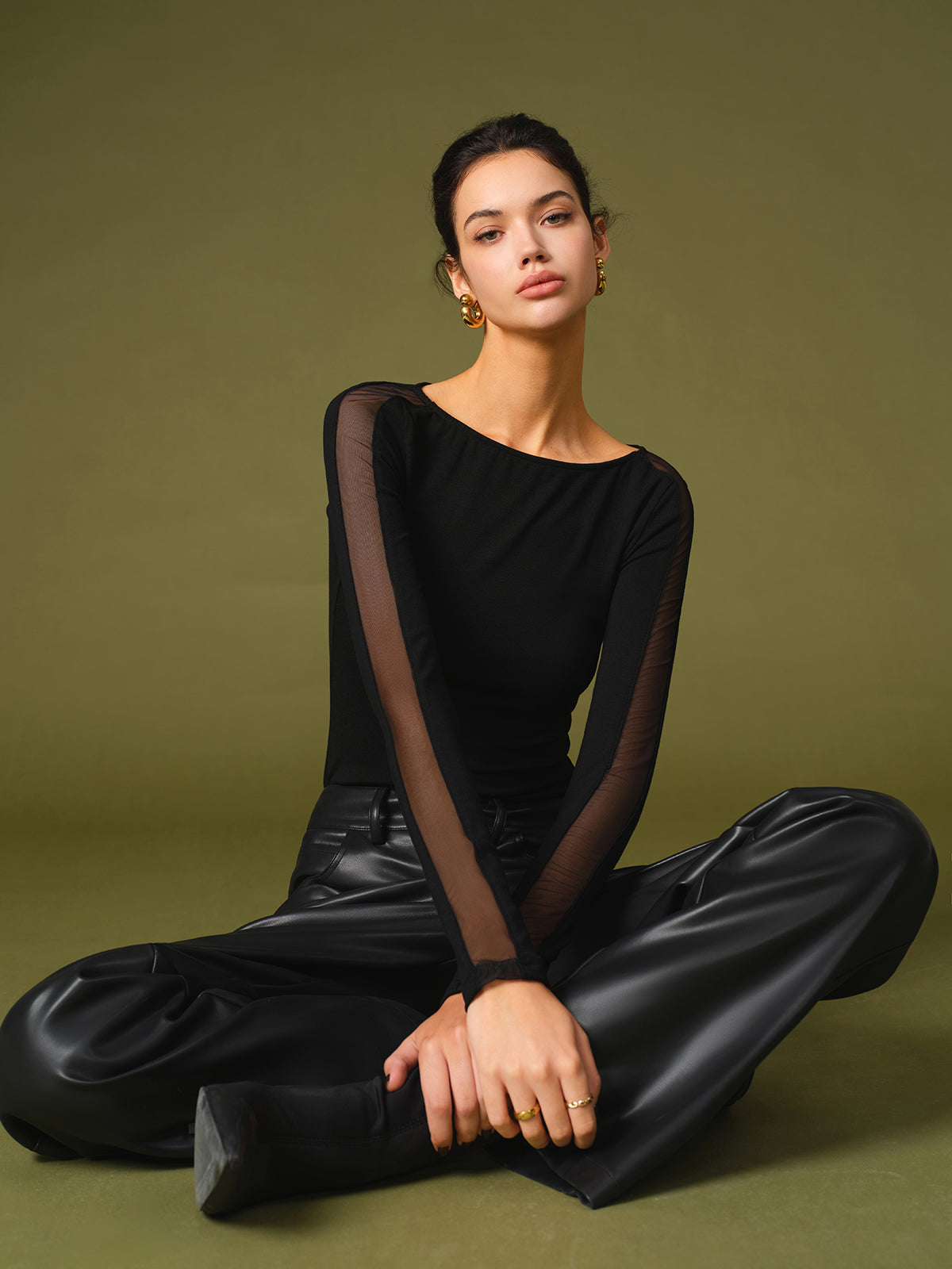 Florence | Women’s Spring Stylish Mesh Sleeve T-Shirt | The Bellemont Sisters Australia