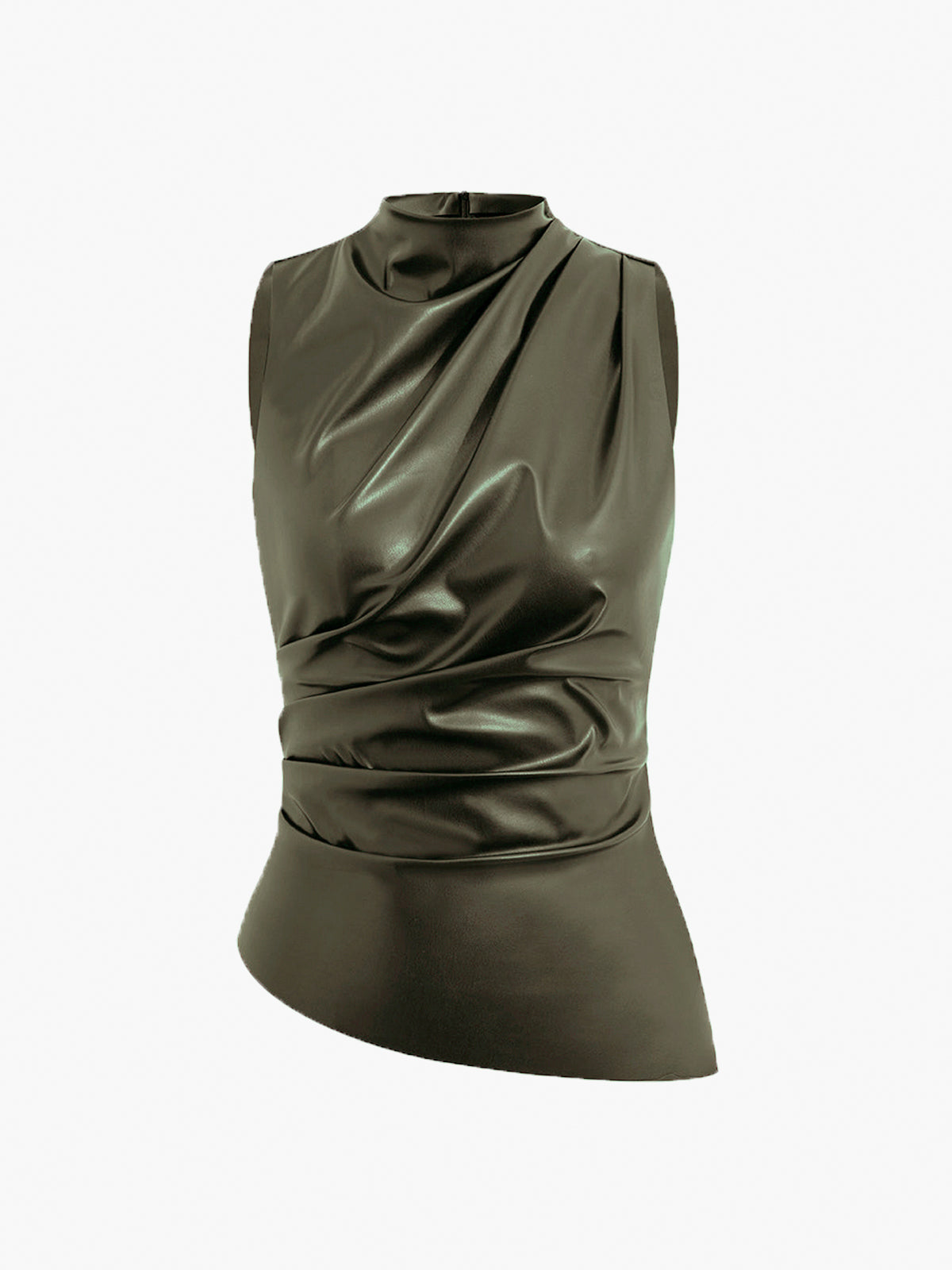 Ella | Women’s Summer Sleeveless Chic High Neck Top – Green | The Bellemont Sisters Australia