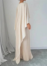 Makayla | Women’s Wedding Guest Pleated Cape Maxi Dress | The Bellemont Sisters Australia