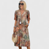 Isolde | Stylish Midi Dress – Beige | The Bellemont Sisters Australia