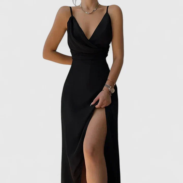 Thaliora | Elegant Dress – Black | The Bellemont Sisters Australia
