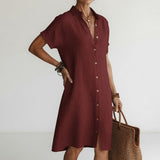 Genevieve - Premium Midi Shirt Dress – Burgundy | The Bellemont Sisters Australia