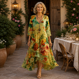 Janessa | Effortless Floral Midi Dress – Multi-colored | The Bellemont Sisters Australia