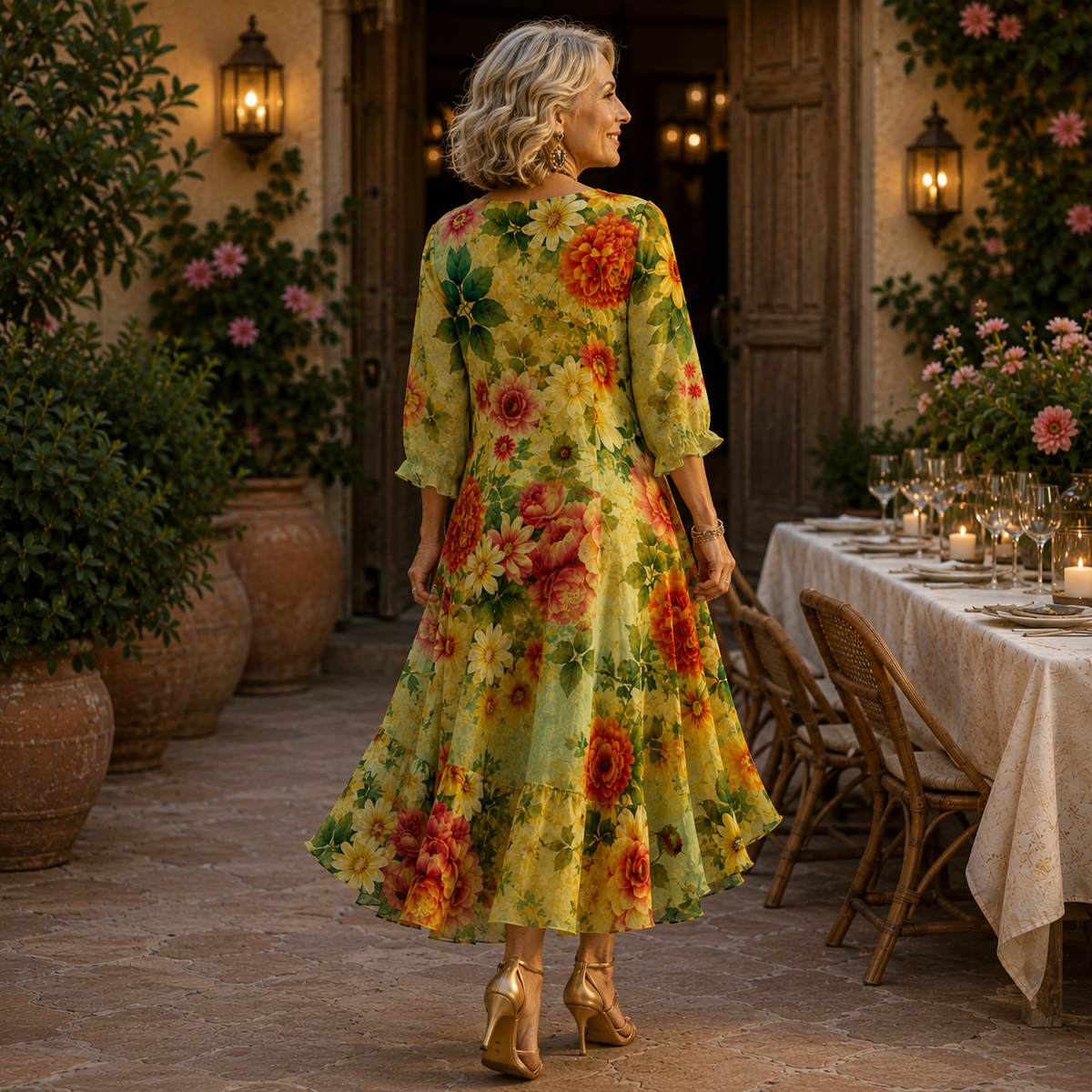 Janessa | Effortless Floral Midi Dress | The Bellemont Sisters Australia