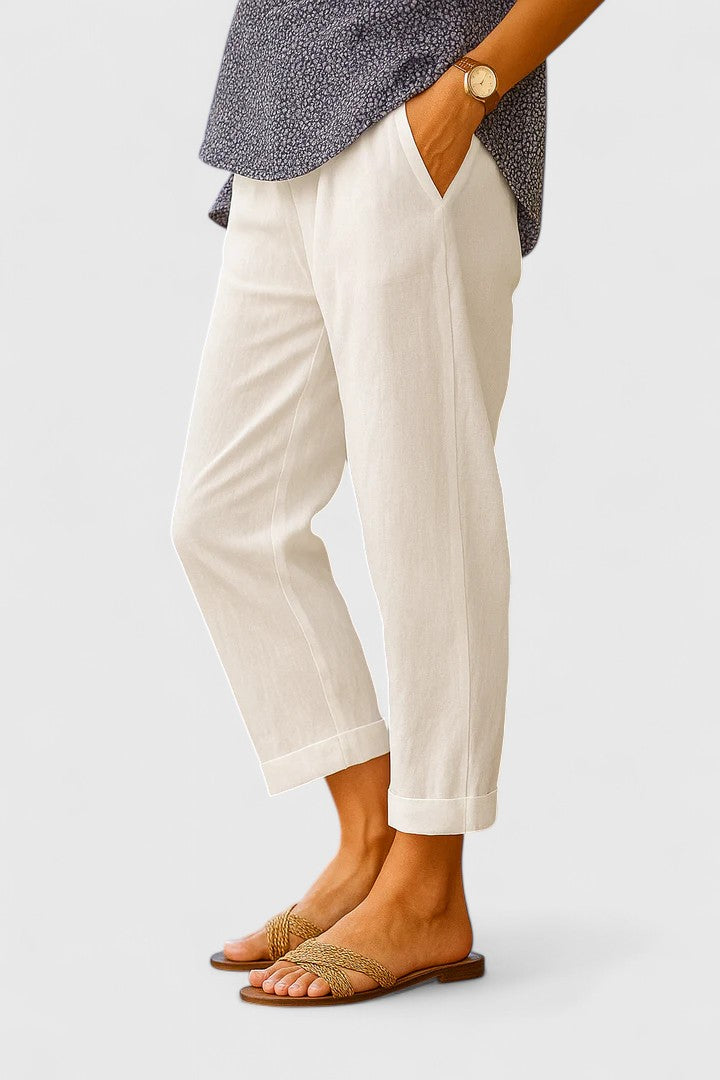 Marivela | Elegant Pants – White | The Bellemont Sisters Australia