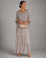 Lara™ | Elegant Flowing Maxi Dress – Gray | The Bellemont Sisters Australia