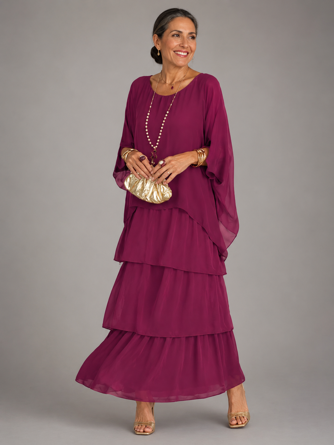 Lara™ | Elegant Flowing Maxi Dress – Purple | The Bellemont Sisters Australia
