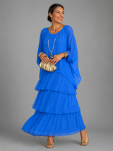 Lara™ | Elegant Flowing Maxi Dress – Blue | The Bellemont Sisters Australia