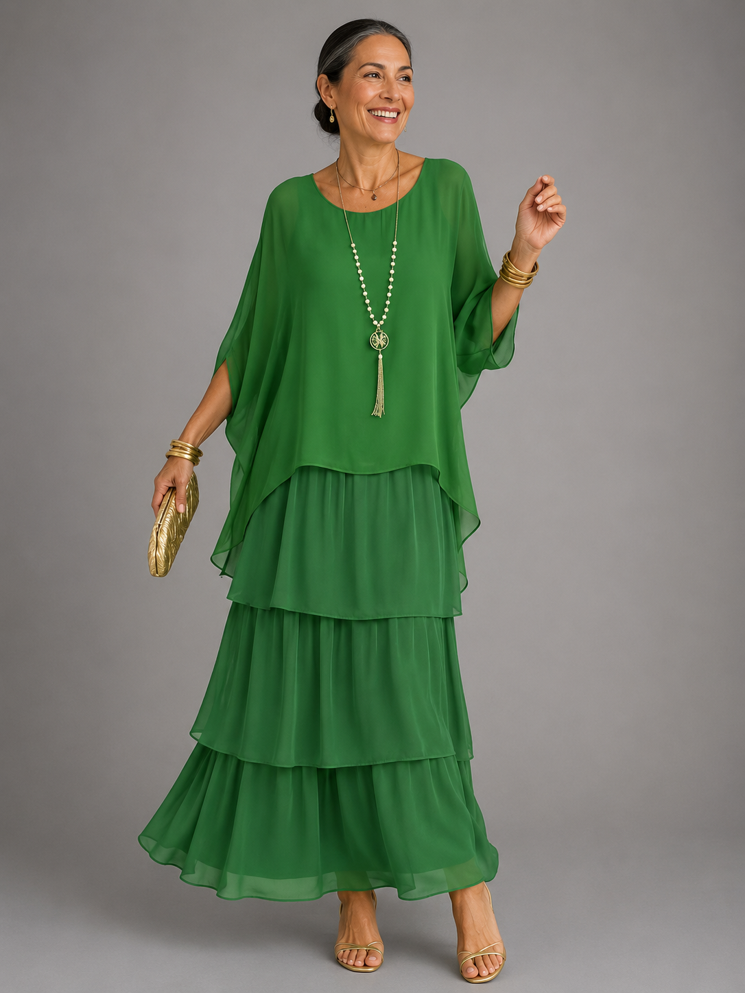 Lara™ | Elegant Flowing Maxi Dress – Light Green | The Bellemont Sisters Australia