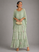 Lara™ | Elegant Flowing Maxi Dress – Whitish Green | The Bellemont Sisters Australia
