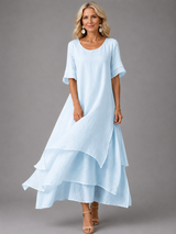 Liora™ | Flowing Grace Maxi Dress – Blue | The Bellemont Sisters Australia
