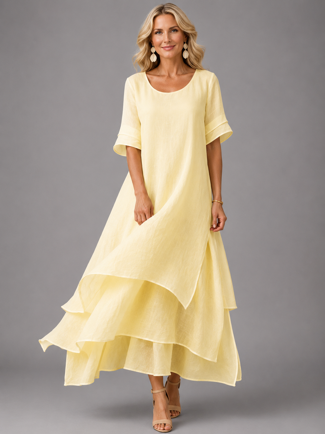 Liora™ | Flowing Grace Maxi Dress – Yellow | The Bellemont Sisters Australia