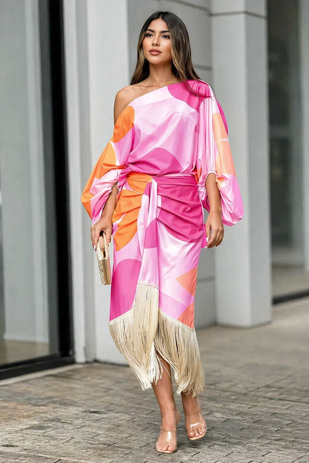 Eliana™ Glamour Dress – Pink | The Bellemont Sisters Australia