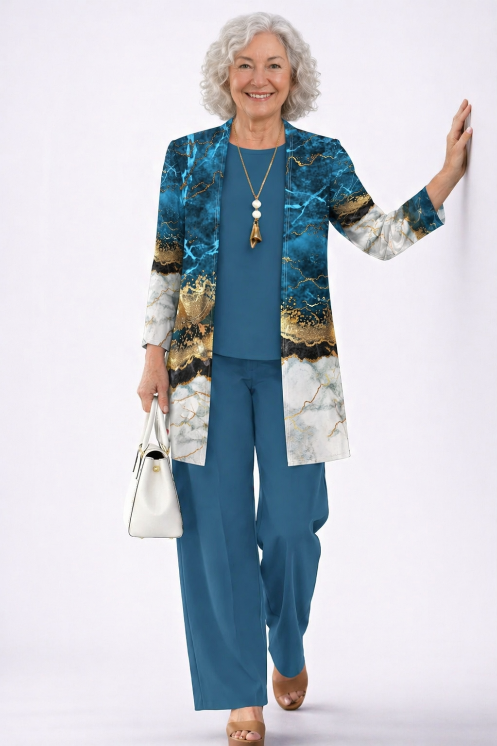 Teresa | 3-Piece Set – Blue & Gold Marble | The Bellemont Sisters Australia