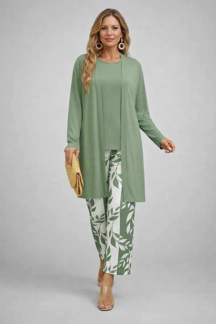 Violet | 3-Piece Set – Green & White | The Bellemont Sisters Australia