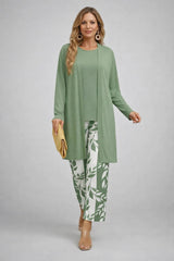 Esther | 3-Piece Set – Green & White | The Bellemont Sisters Australia
