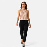Kimberly | Women’s Elegant Pleated Front Draped Satin Tanks | The Bellemont Sisters Australia