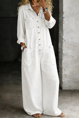 Lena | Casual Comfort Jumpsuit – White | The Bellemont Sisters Australia