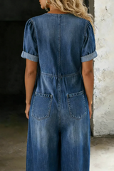 Maya | V Neck Short Sleeve Jumpsuit | The Bellemont Sisters Australia