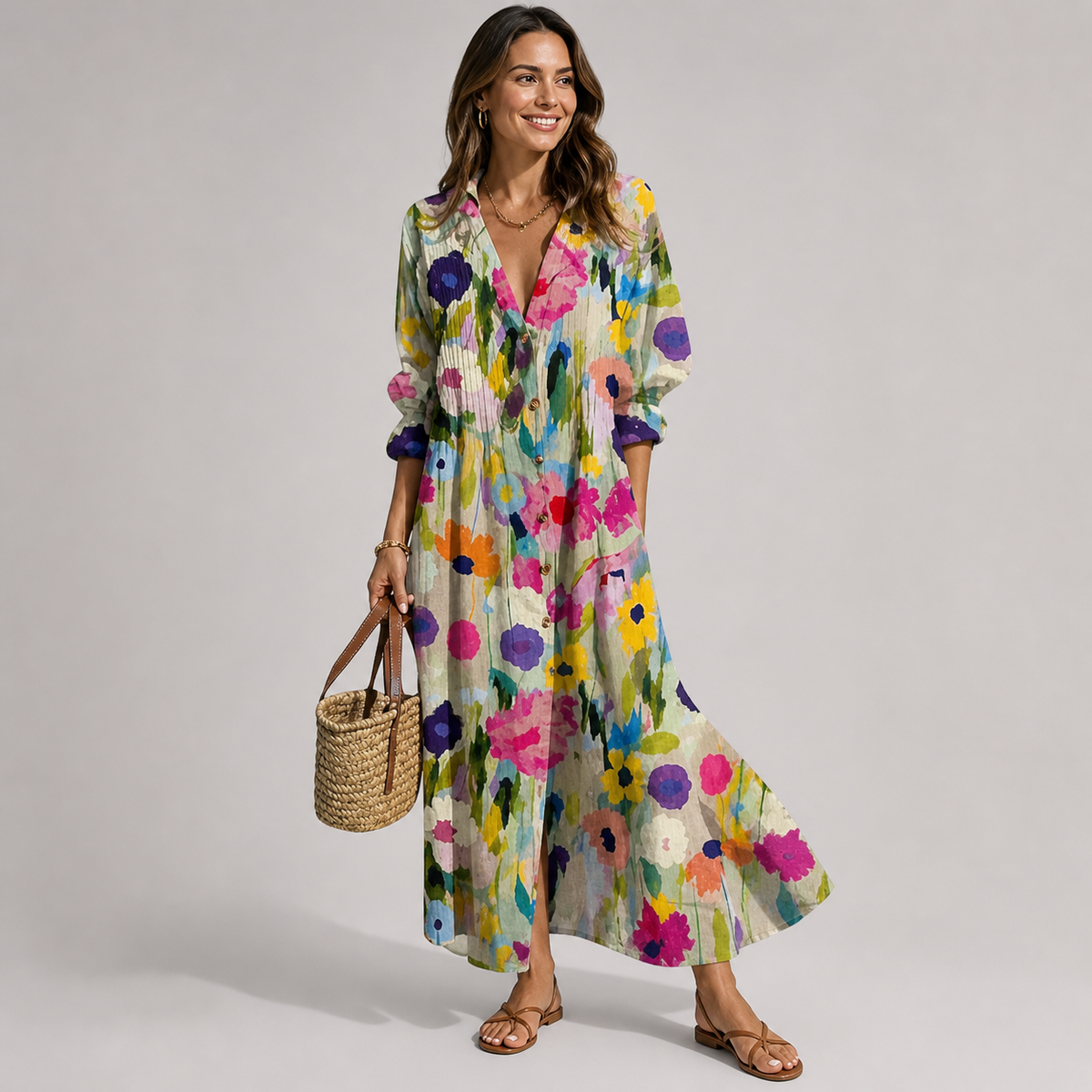 Women's Floral Maxi Dress – Floral | The Bellemont Sisters Australia