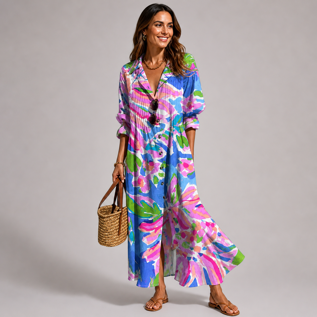 Women's Floral Maxi Dress – Purple | The Bellemont Sisters Australia