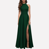 Blake | Women's Formal Evening Maxi Dress With Side Slit – Green | The Bellemont Sisters Australia