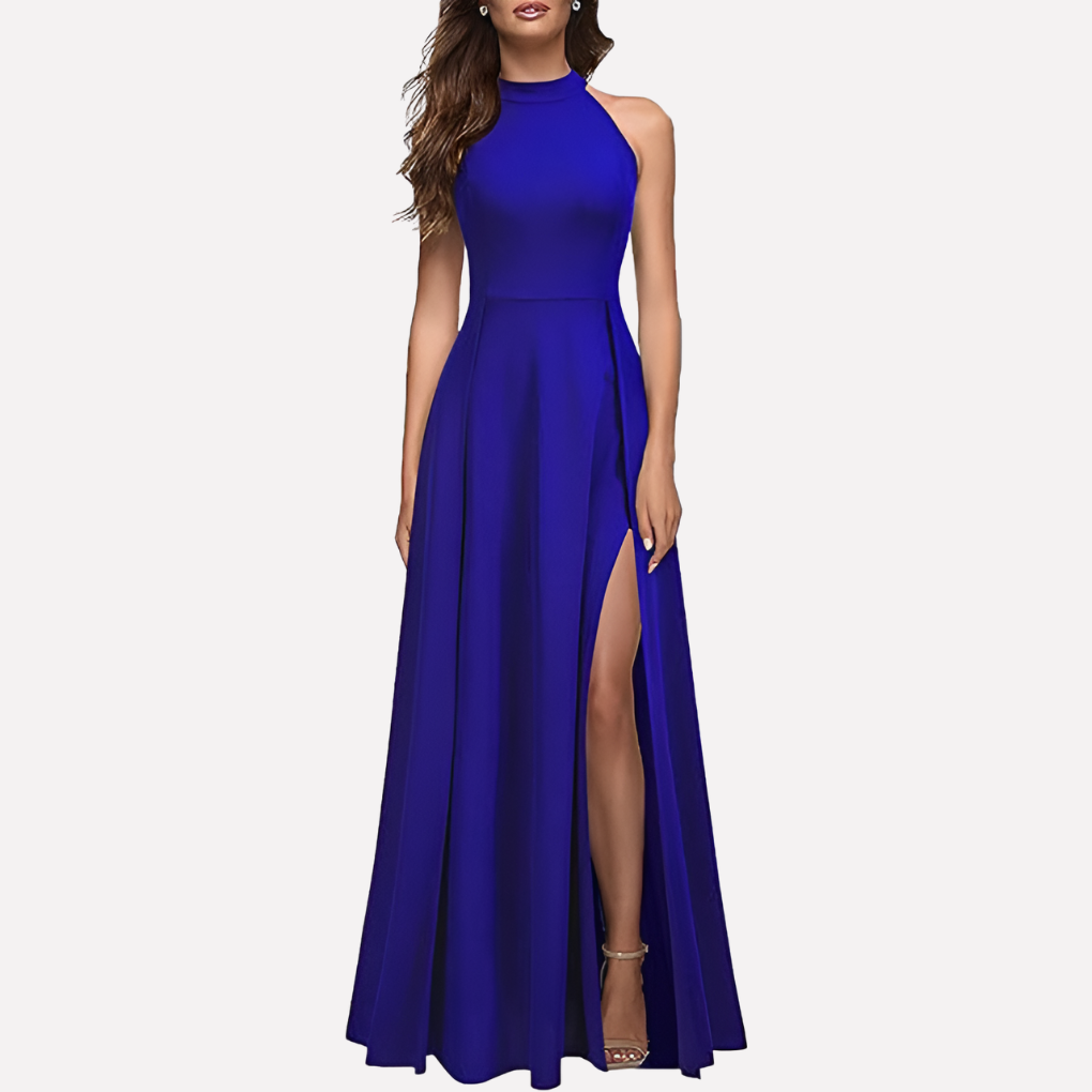 Blake | Women's Formal Evening Maxi Dress With Side Slit – Black | The Bellemont Sisters Australia