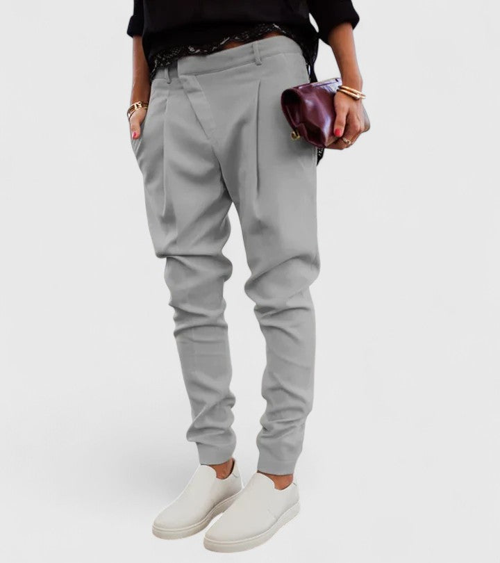 Kalie | Elegant Pants – Gray | The Bellemont Sisters Australia
