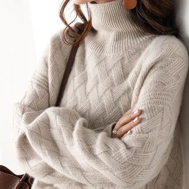 Stylish Turtleneck | Luxury Autumn Sweater – Camel | The Bellemont Sisters Australia