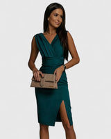 Annie | Sophisticated Dress – Dark Green | The Bellemont Sisters Australia