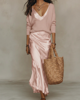 Niketa™ Elegant Two-Piece Set – Pink | The Bellemont Sisters Australia