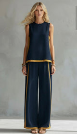 Shania™ Casual-Chic Two-Piece Set – Navy Blue | The Bellemont Sisters Australia