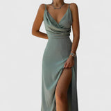 Thaliora | Elegant Dress – Green | The Bellemont Sisters Australia