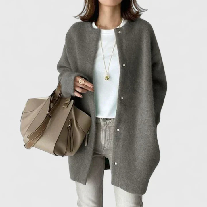 Samarielis | Elegant Cardigan – Gray | The Bellemont Sisters Australia