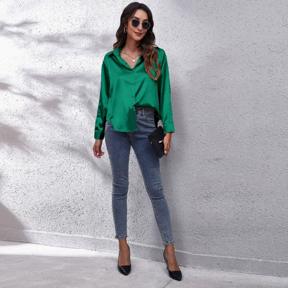 Sydney | Women’s Casual Workwear Loose Fit Satin Blouses | The Bellemont Sisters Australia