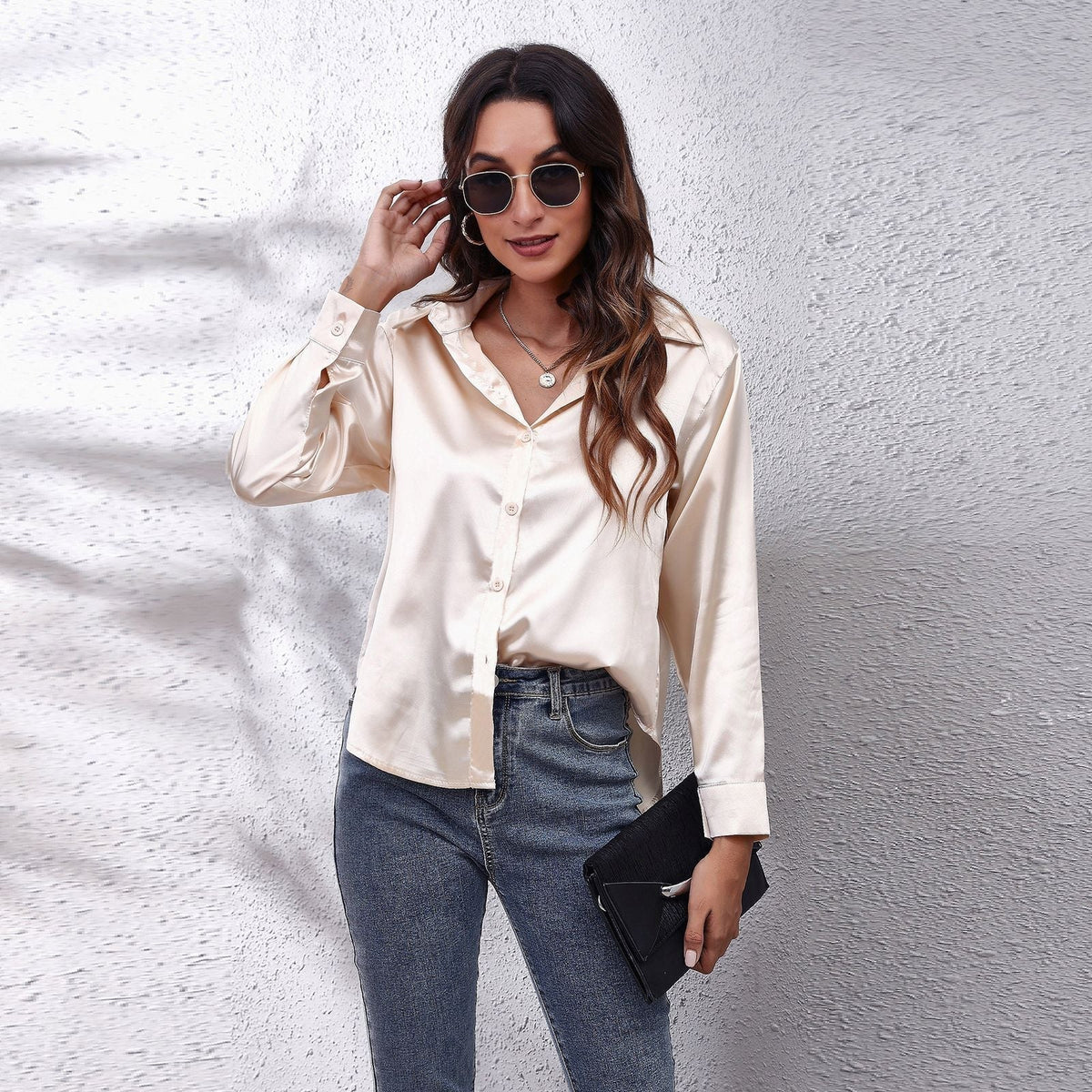 Sydney | Women’s Casual Workwear Loose Fit Satin Blouses | The Bellemont Sisters Australia
