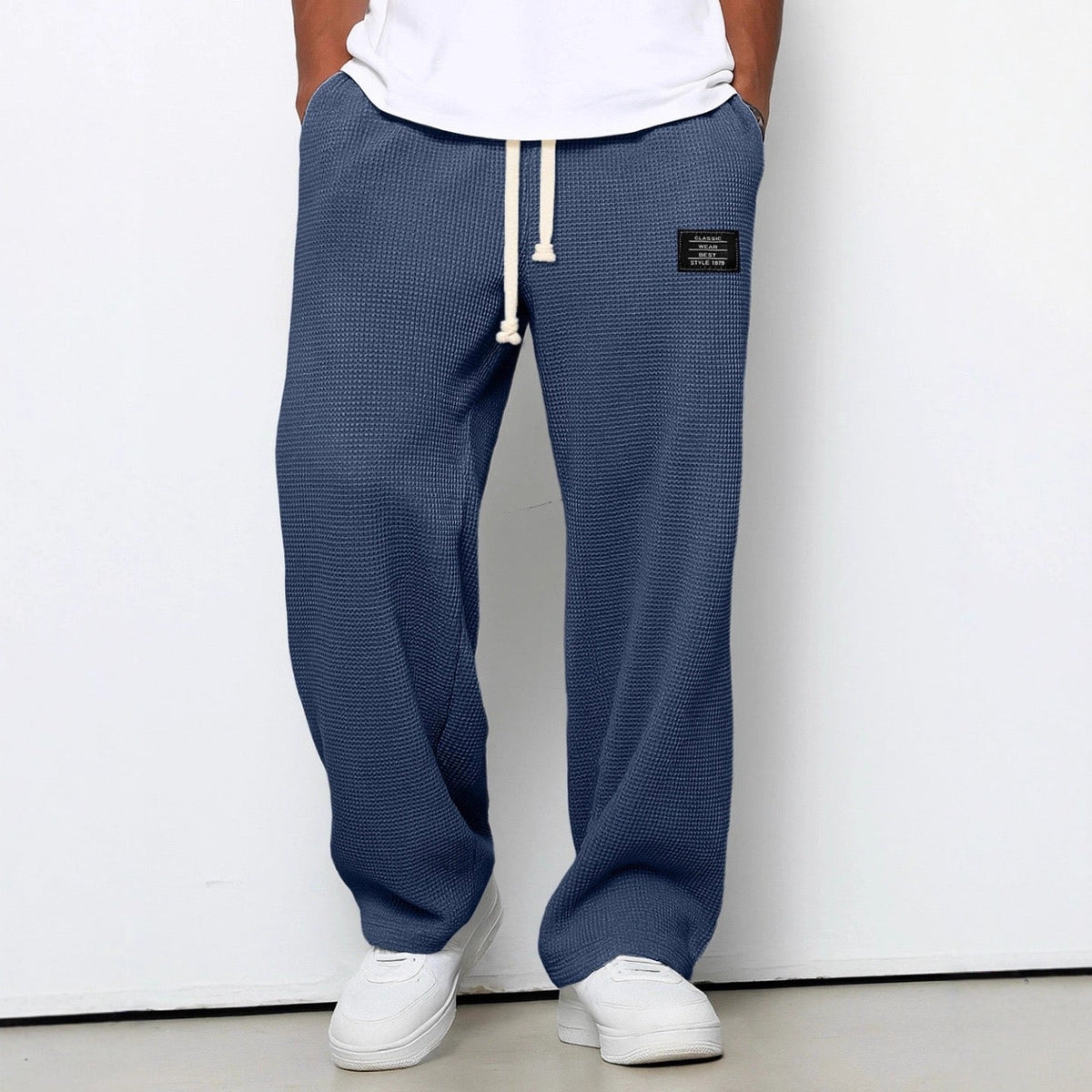 Wesley | Relaxed Everyday Lace Pants – Blue | The Bellemont Sisters Australia
