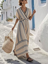 Santorini™ - Summer Dress – Apricot | The Bellemont Sisters Australia