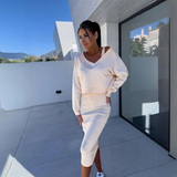 Harper | Casual Hoodie and Dress Set – Cream | The Bellemont Sisters Australia