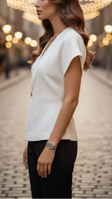 Demi | Women’s Spring Wrap Front V Neck Blouse | The Bellemont Sisters Australia