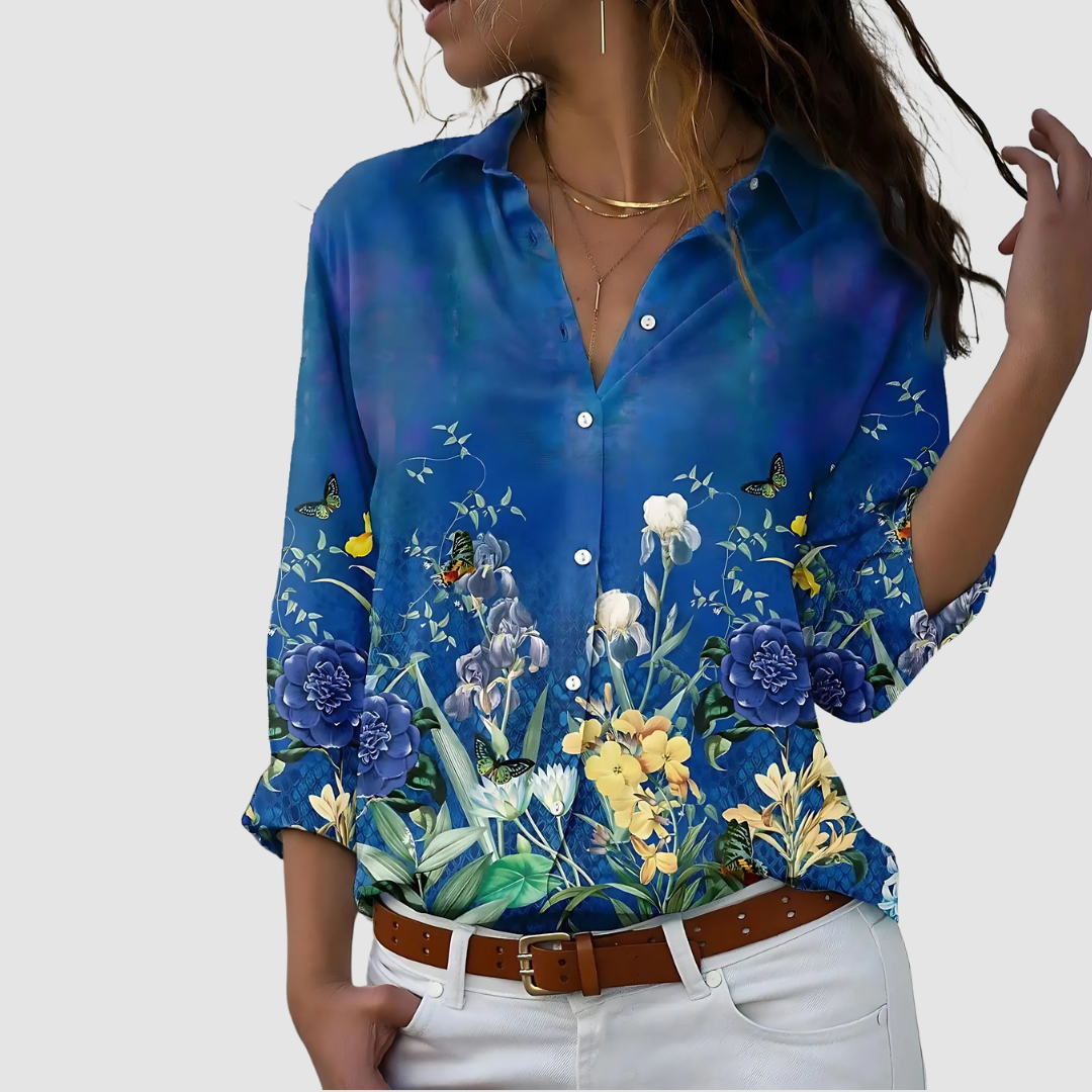 Noa™ Timeless Soft blouse – Blue | The Bellemont Sisters Australia
