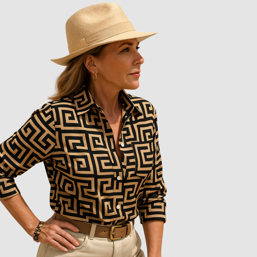 Mandy™ Elegant breathable Blouse – Dune Beige | The Bellemont Sisters Australia